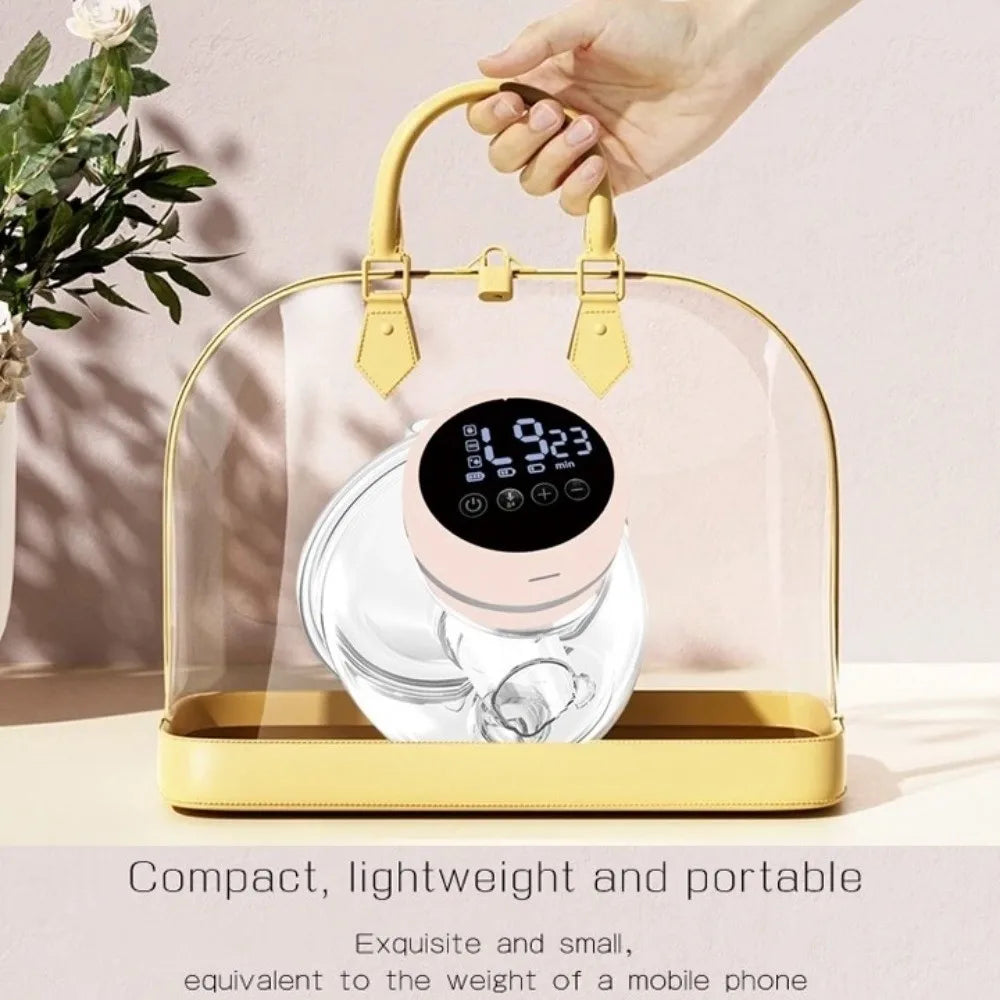 180ML Capacity Electric Breast Pump Intelligent Integrated High Suction Hands Free Breast Pump Massage Painless